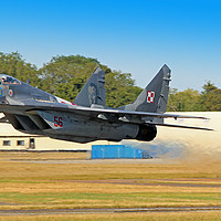 Buy canvas prints of Mig 29 Take Off by Colin Williams Photography