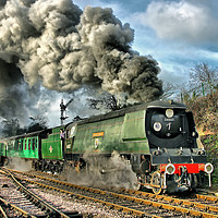 Buy canvas prints of West Country Class Wadebridge Departs by Colin Williams Photography