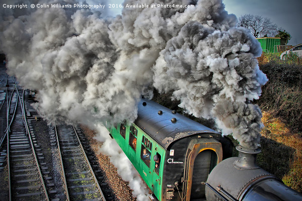 The Train Departing 2 Picture Board by Colin Williams Photography
