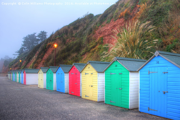 Beach huts in the Mist Picture Board by Colin Williams Photography