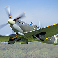 Buy canvas prints of Spitfire Take Off Goodwood BOB 75  by Colin Williams Photography