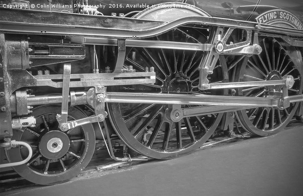 The Return Of The Flying Scotsman 2 BW Picture Board by Colin Williams Photography