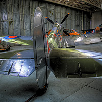 Buy canvas prints of Spitfire MH434 Hangar Duxford 2 by Colin Williams Photography