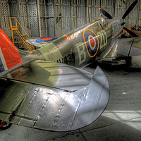 Buy canvas prints of Spitfire MH434 Hangar Duxford 3 by Colin Williams Photography
