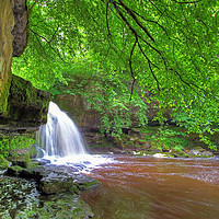 Buy canvas prints of Cauldron Falls West Burton 1 by Colin Williams Photography