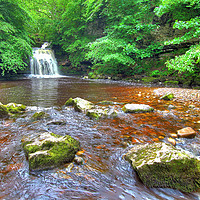 Buy canvas prints of Cauldron Falls West Burton 2 by Colin Williams Photography