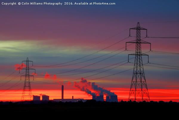 Sunrise over Drax, Yorkshire 1 Picture Board by Colin Williams Photography