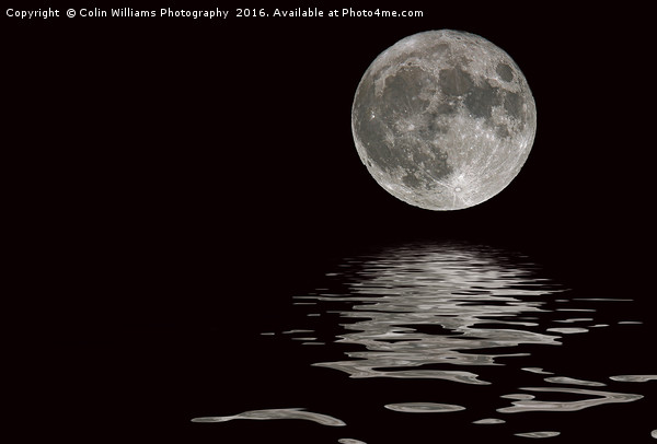 Rising Supermoon Picture Board by Colin Williams Photography