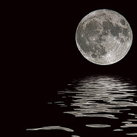 Buy canvas prints of Rising Supermoon by Colin Williams Photography