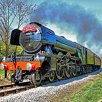 Buy canvas prints of The flying Scotsman on the  KWVR - 1 by Colin Williams Photography