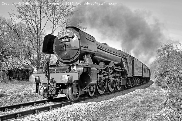 The flying Scotsman on the  KWVR - 1 BW Picture Board by Colin Williams Photography