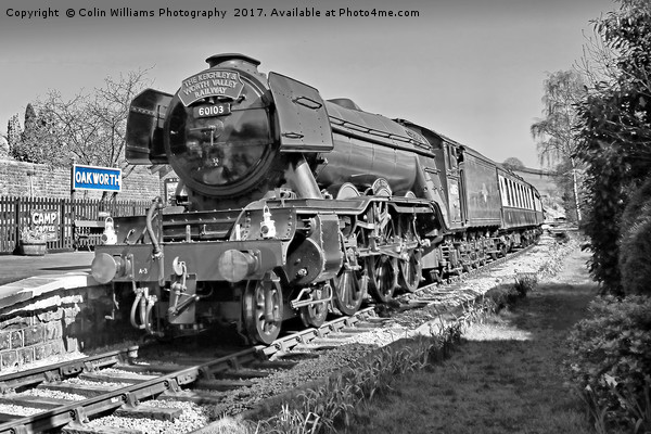 The Flying Scotsman At Oakworth Station. Picture Board by Colin Williams Photography
