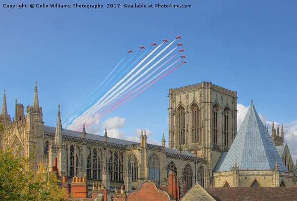 The Red Arrows over York Minster Picture Board by Colin Williams Photography