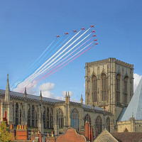 Buy canvas prints of The Red Arrows over York Minster by Colin Williams Photography