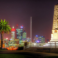 Buy canvas prints of The City Of Perth WA At Night - 4 by Colin Williams Photography