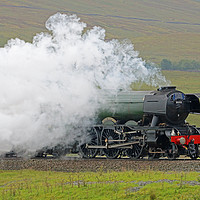 Buy canvas prints of Flying Scotsman At The Ribblehead Viaduct 3 by Colin Williams Photography