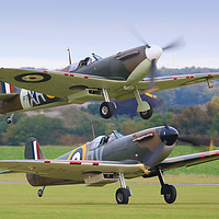 Buy canvas prints of Spitfire Scamble Duxford by Colin Williams Photography
