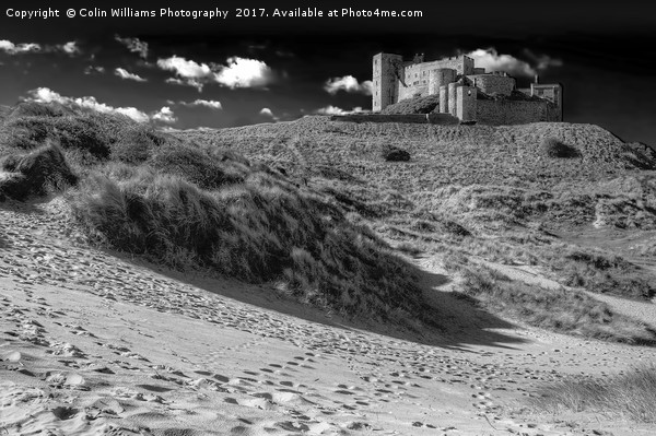 Bamburgh Castle 2 BW Picture Board by Colin Williams Photography