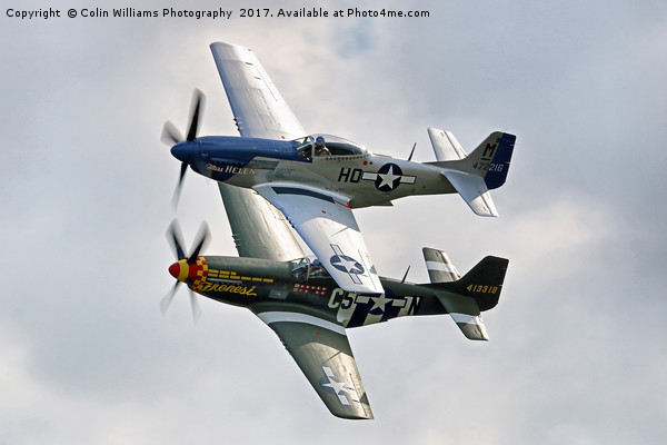 Mustang Flypast  - Duxford 1 Picture Board by Colin Williams Photography