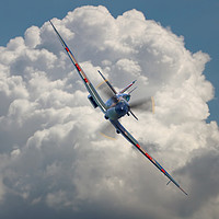Buy canvas prints of Spitfire in the Clouds by Colin Williams Photography