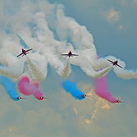 Buy canvas prints of The Red Arrows At Flying Legends 1 by Colin Williams Photography