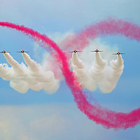 Buy canvas prints of The Red Arrows At Flying Legends 2 by Colin Williams Photography