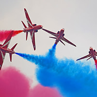 Buy canvas prints of The Red Arrows At Flying Legends 4 by Colin Williams Photography