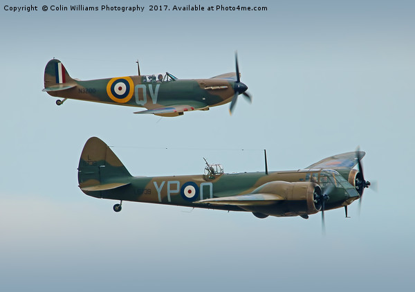 Spitfire And Blenheim Duxford  2017 Picture Board by Colin Williams Photography
