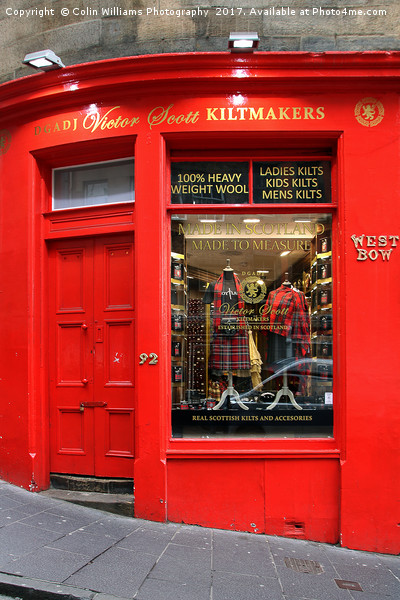Kiltmakers - Edinburgh Picture Board by Colin Williams Photography