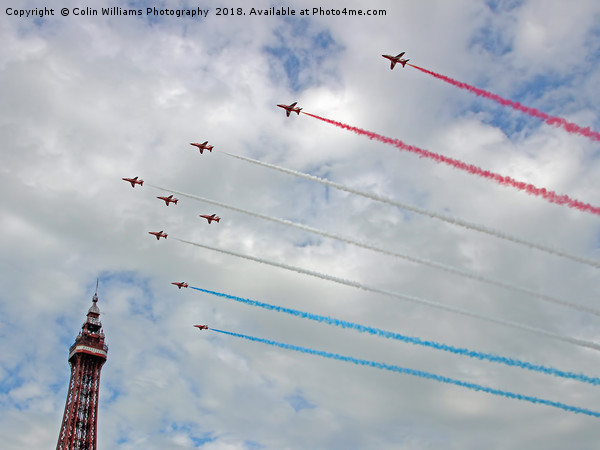 The Red Arrows Arrive At Blackpool 2017 Picture Board by Colin Williams Photography