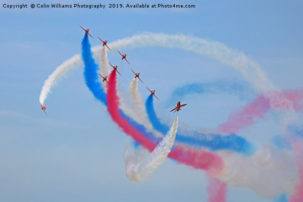 Red Arrows The Tornado Flypast Cosford 2018 Picture Board by Colin Williams Photography