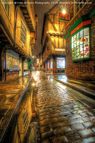 The Shambles At Night 3 Picture Board by Colin Williams Photography