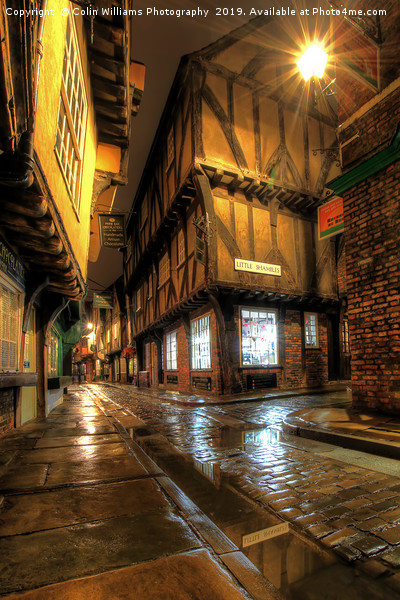 The Shambles At Night 5 Picture Board by Colin Williams Photography