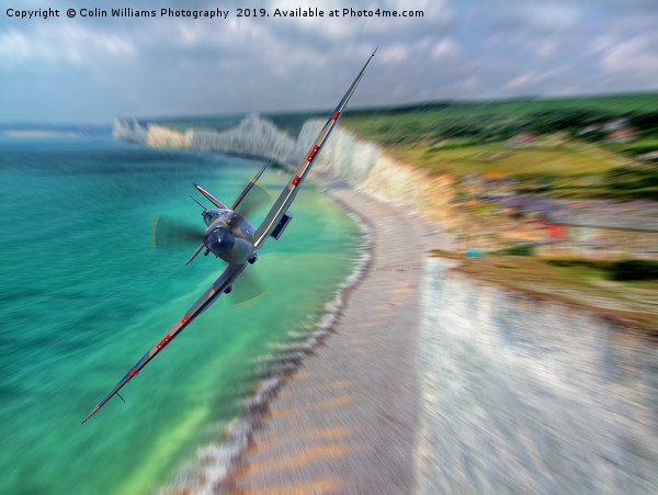Spitfire at The Birling Gap Picture Board by Colin Williams Photography