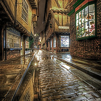 Buy canvas prints of The Shambles in the Rain 2 by Colin Williams Photography