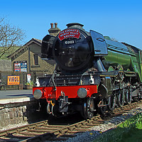 Buy canvas prints of The Flying Scotsman At Oakworth Station 1 by Colin Williams Photography