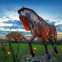 Buy canvas prints of The Featherstone War Horse by Colin Williams Photography