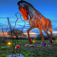 Buy canvas prints of The Featherstone War Horse - 2 by Colin Williams Photography