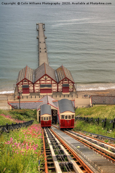  Saltburn Cliff Tramway Picture Board by Colin Williams Photography