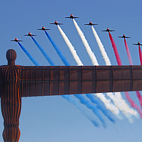 Buy canvas prints of The Red Arrows Salute The Angel of the North by Colin Williams Photography