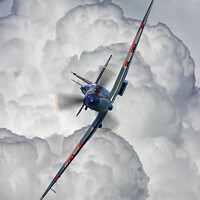 Buy canvas prints of Spitfire in the Clouds 3 by Colin Williams Photography