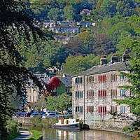 Buy canvas prints of Hebden Bridge  And The Rochdale Canal by Colin Williams Photography