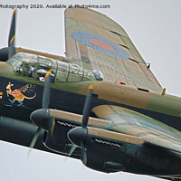 Buy canvas prints of Lancaster Bomber on A Close Pass At RIAT 2019 by Colin Williams Photography