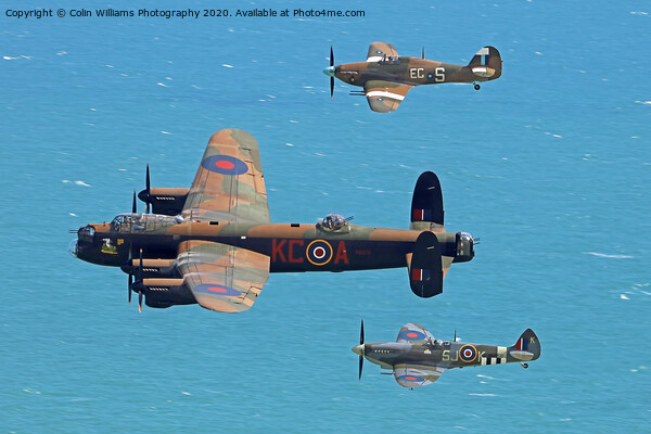 Battle of Britain Memorial Flight Eastbourne  3 Picture Board by Colin Williams Photography