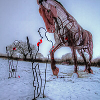 Buy canvas prints of The Featherstone War Horse - 4 by Colin Williams Photography