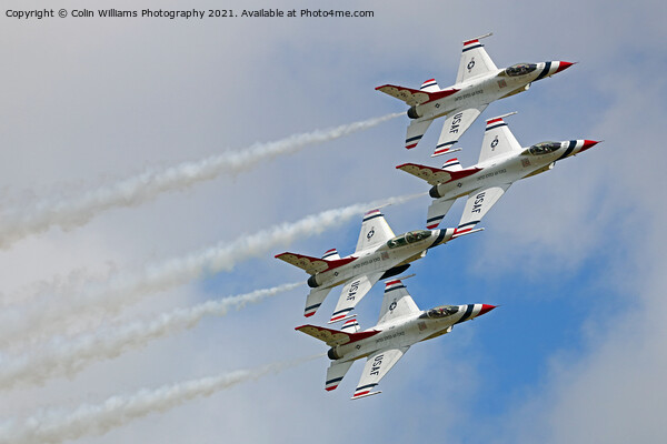 USAF Thunderbirds - 2  The Diamond  Pass Picture Board by Colin Williams Photography