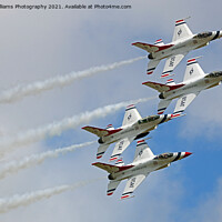 Buy canvas prints of USAF Thunderbirds - 2  The Diamond  Pass by Colin Williams Photography
