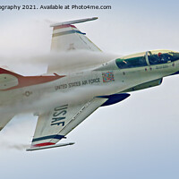 Buy canvas prints of USAF Thunderbirds - 3  A Tight Banking Pass  by Colin Williams Photography