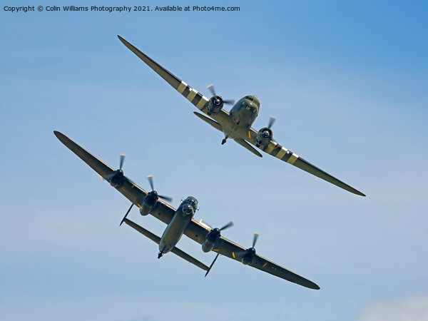 The BBMF Lancaster and DC3 Dakota  2 Picture Board by Colin Williams Photography