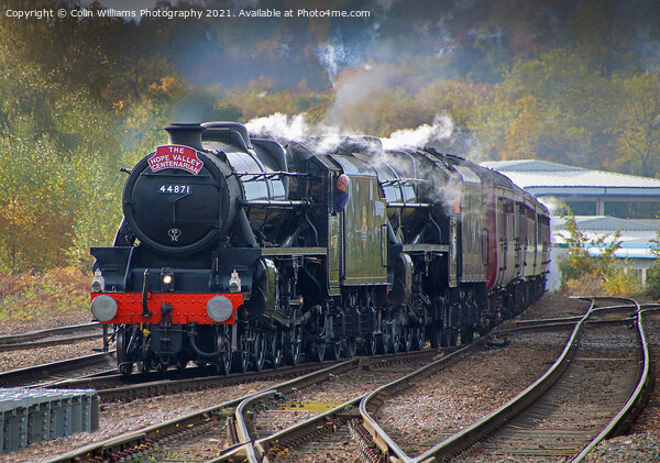 Black 5 Steam Engines LMS Stanier Class 5 4 6 0 at Wakefield Westgate Picture Board by Colin Williams Photography